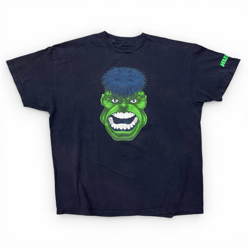 Vintage Incredible Hulk Face Universal Studios Marvel Promo T Shirt Movie XL